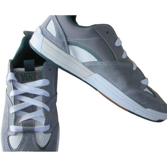 Vans Men\'s Skate Mixxa Suede Mesh Shoes Green Grey White Sizes NIB main image 4